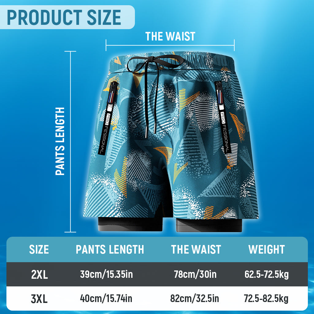 Proberos Swimming Trunk for Men Swimming Pants with Pockets for Men Elastic Double Layer Fashion Print Swimwear Shorts Sport Shorts for Men Quick Dry Outdoor Shorts for Running Swimming, 2XL Proberos Swimming Trunk for Men Swimming Pants with Pockets for Men Elastic Double Layer Fashion Print Swimwear Shorts Sport Shorts for Men Quick Dry Outdoor Shorts for Running Swimming, 2XL